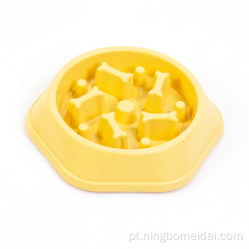 Plástico Pet Food Bowl Dog A alimentador lento